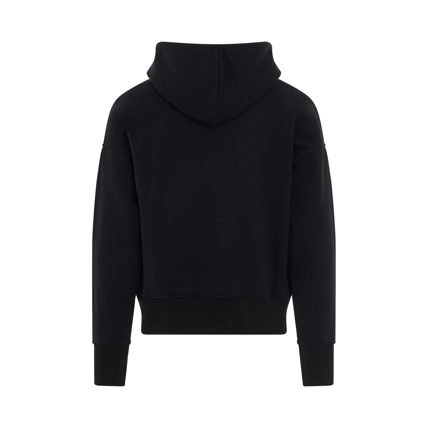 Drop Shoulder Hoodie in Black