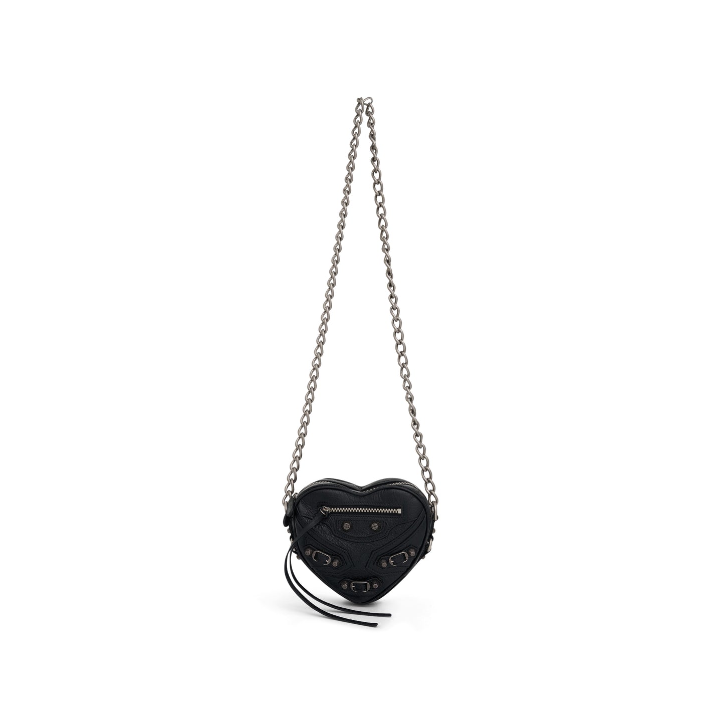 Le Cagole Heart Mini Bag in Black