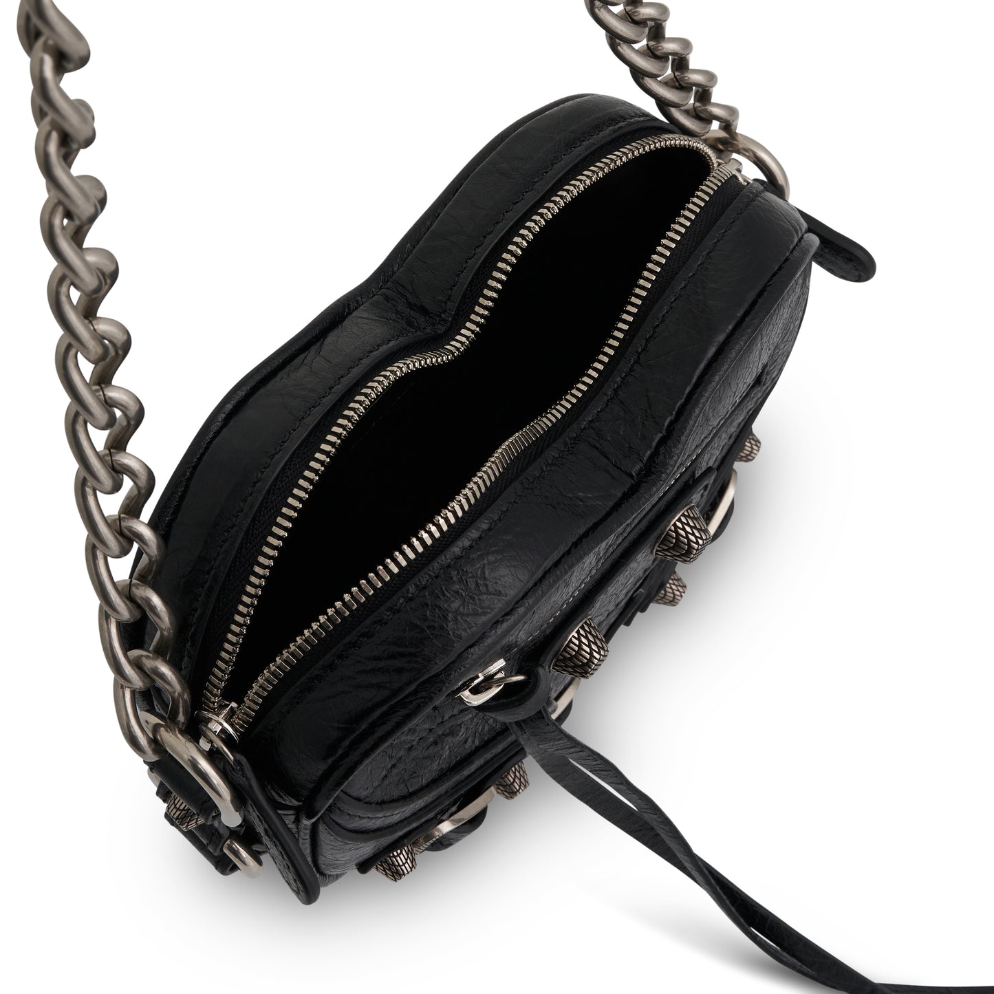 Le Cagole Heart Mini Bag in Black