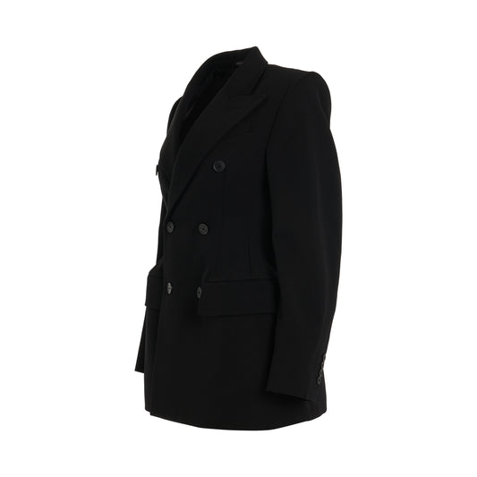 Hourglass Double-Breasted Jacket in Black