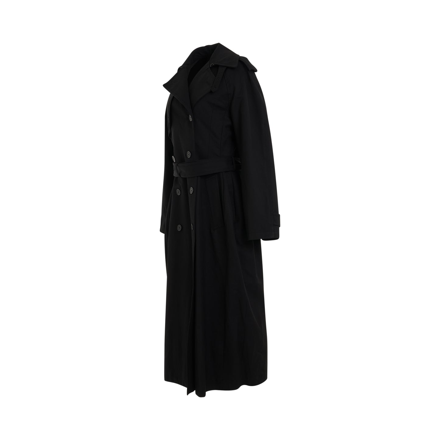 Hourglass Trench Coat in Black