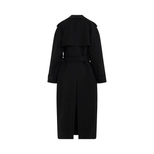 Hourglass Trench Coat in Black