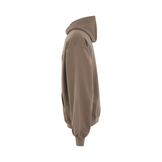 Destroyed Logo Hoodie in Taupe/Black