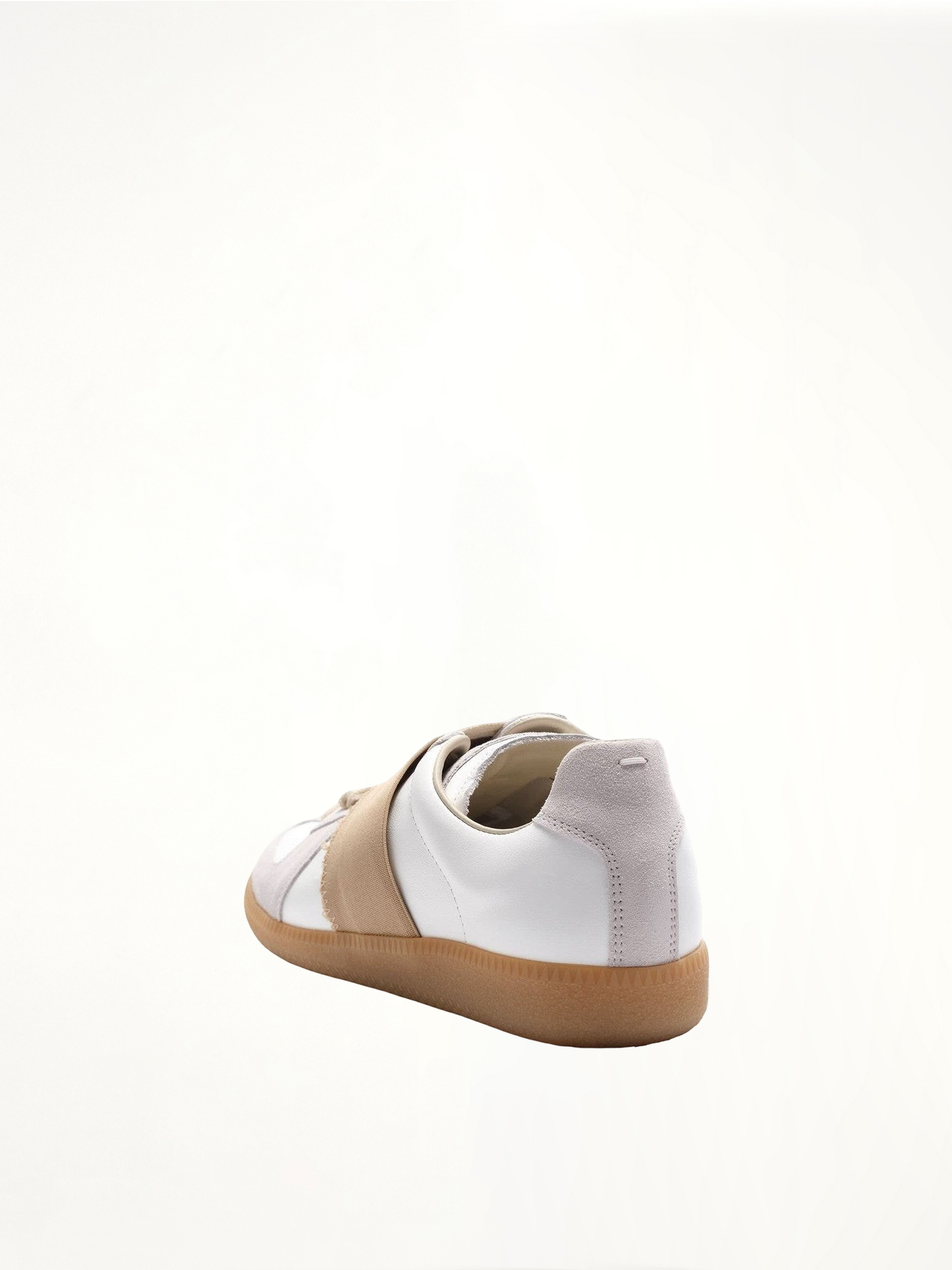 Replica Leather Sneakers in White/Nude