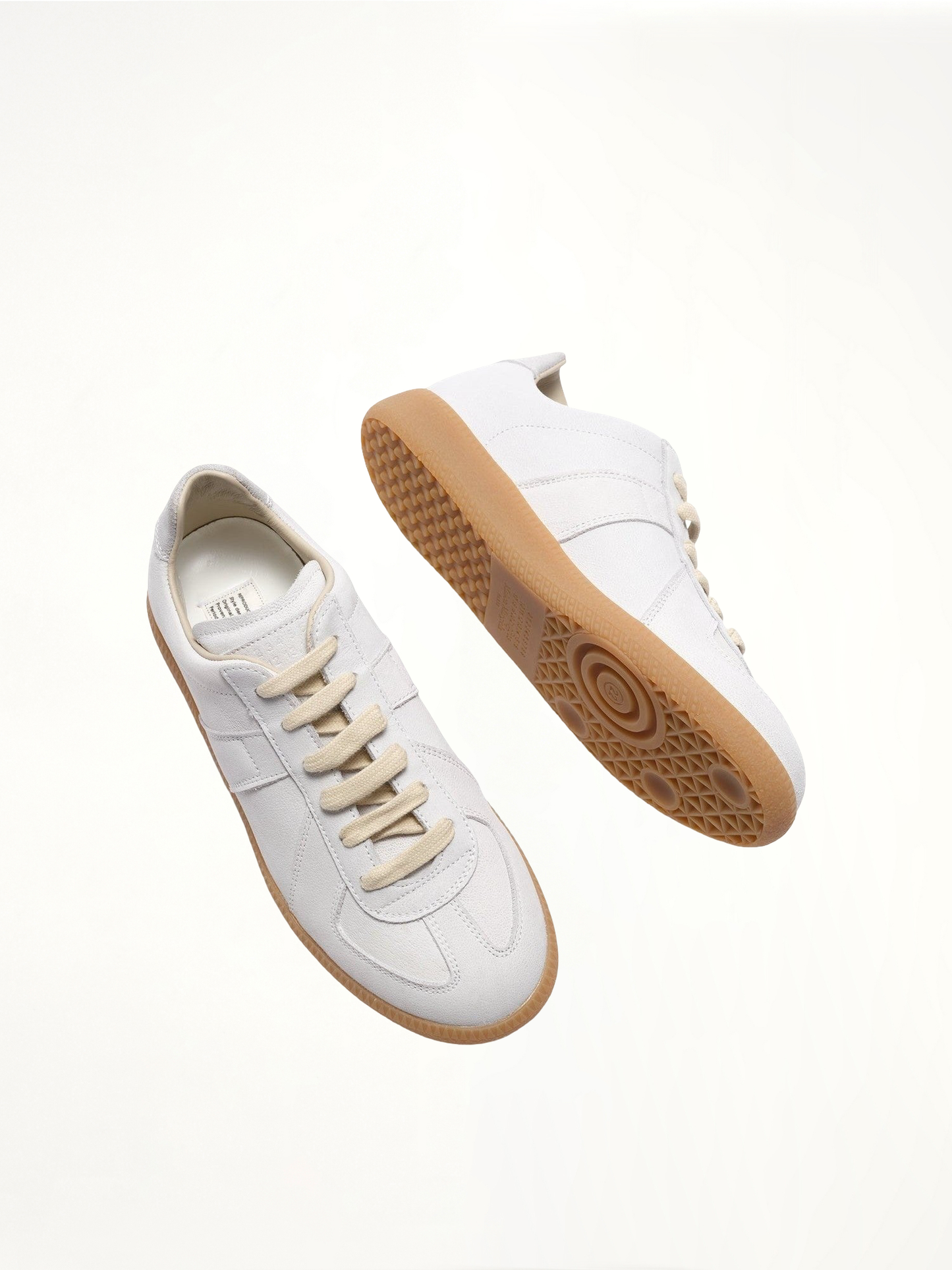 Women Replica Leather Sneakers in Light Grey