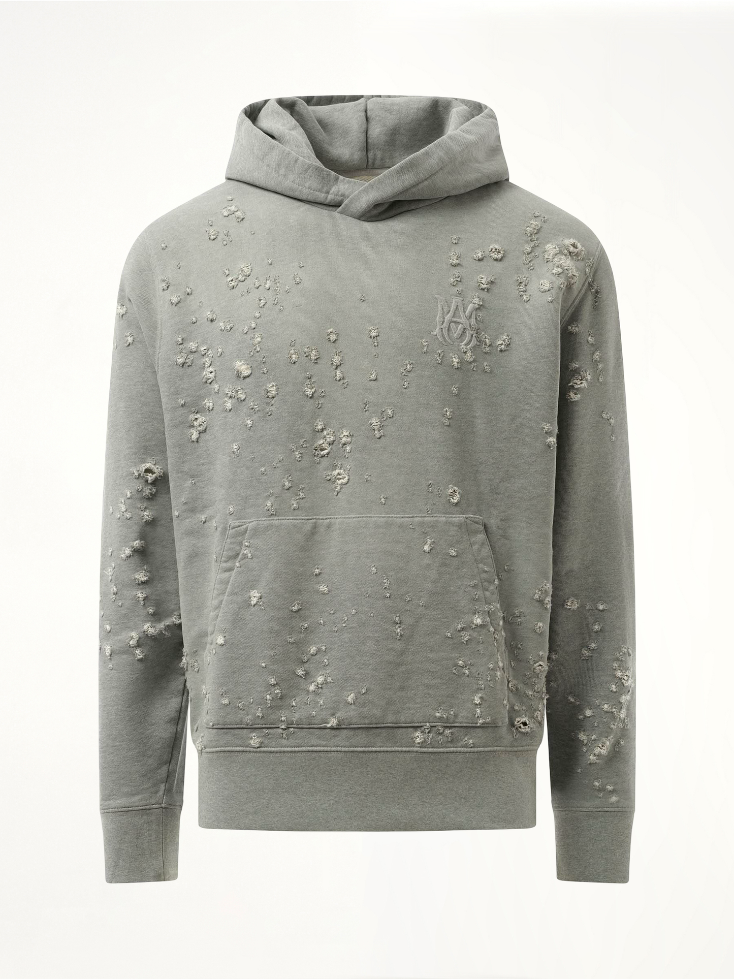 MA Shotgun Embroidered Hoodie in Grey