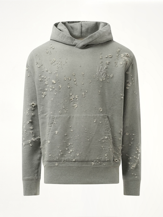 MA Shotgun Embroidered Hoodie in Grey