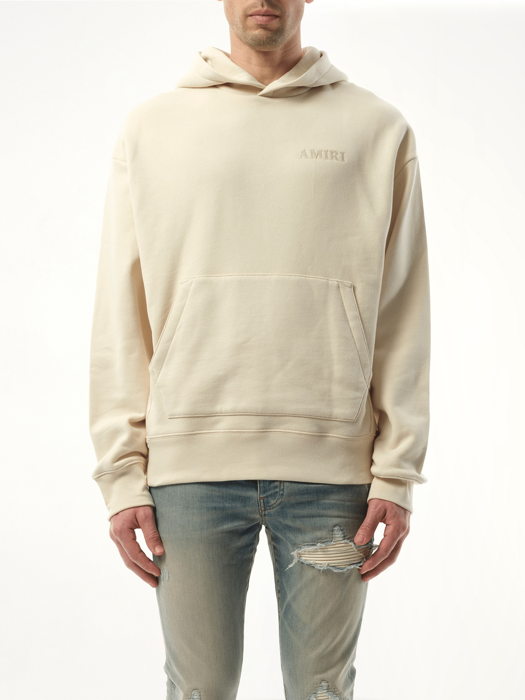 Amiri Oversized Hoodie in Birch