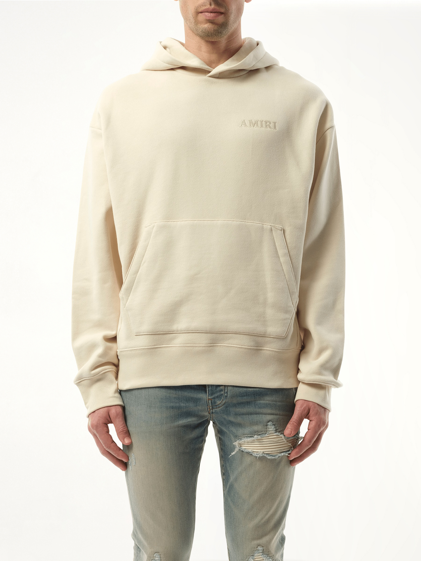 Amiri Oversized Hoodie in Birch