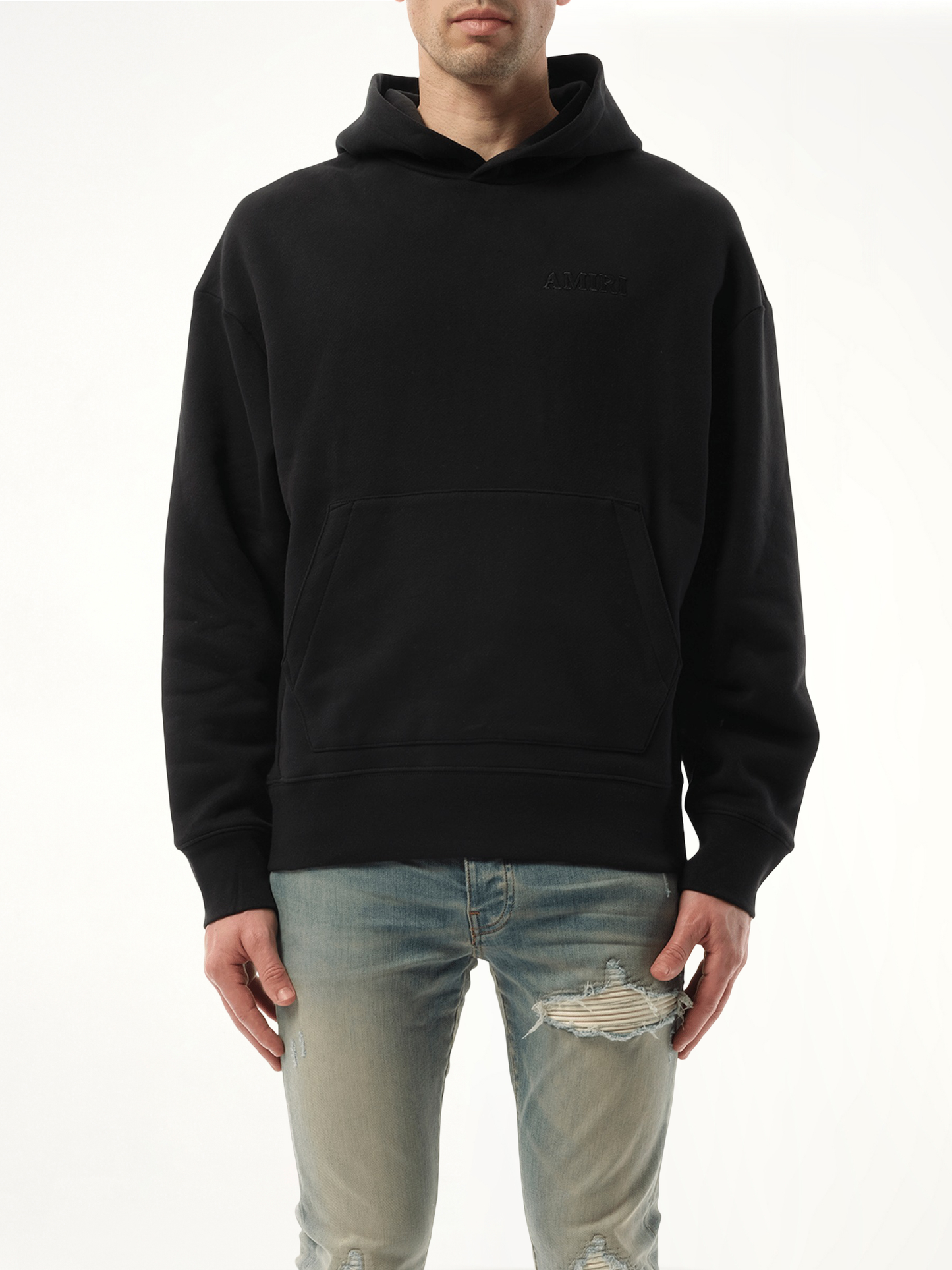 Amiri Oversized Hoodie in Black