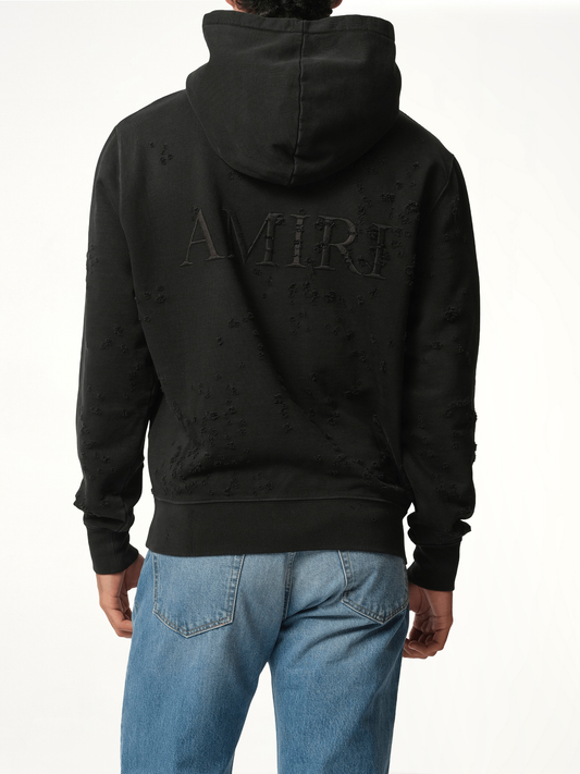 MA Shotgun Embroidered Hoodie in Black