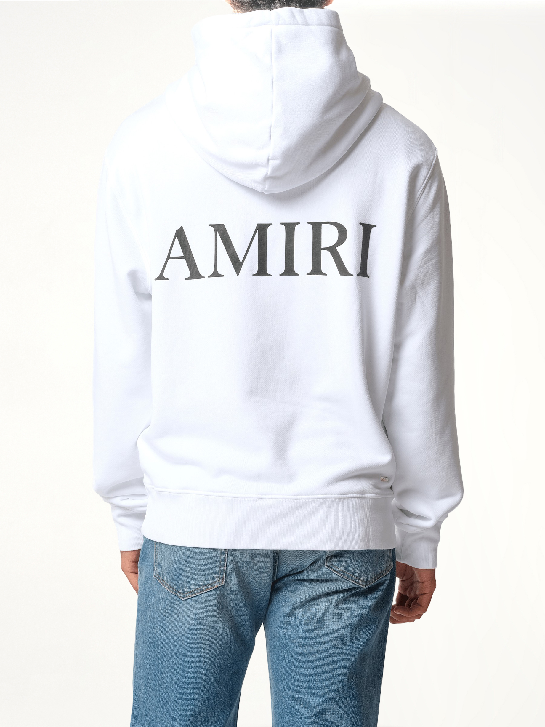 AMIRI MA Core Logo Hoodie in White | MARAIS AMIRI MA Core Logo Hoodie in White | MARAIS