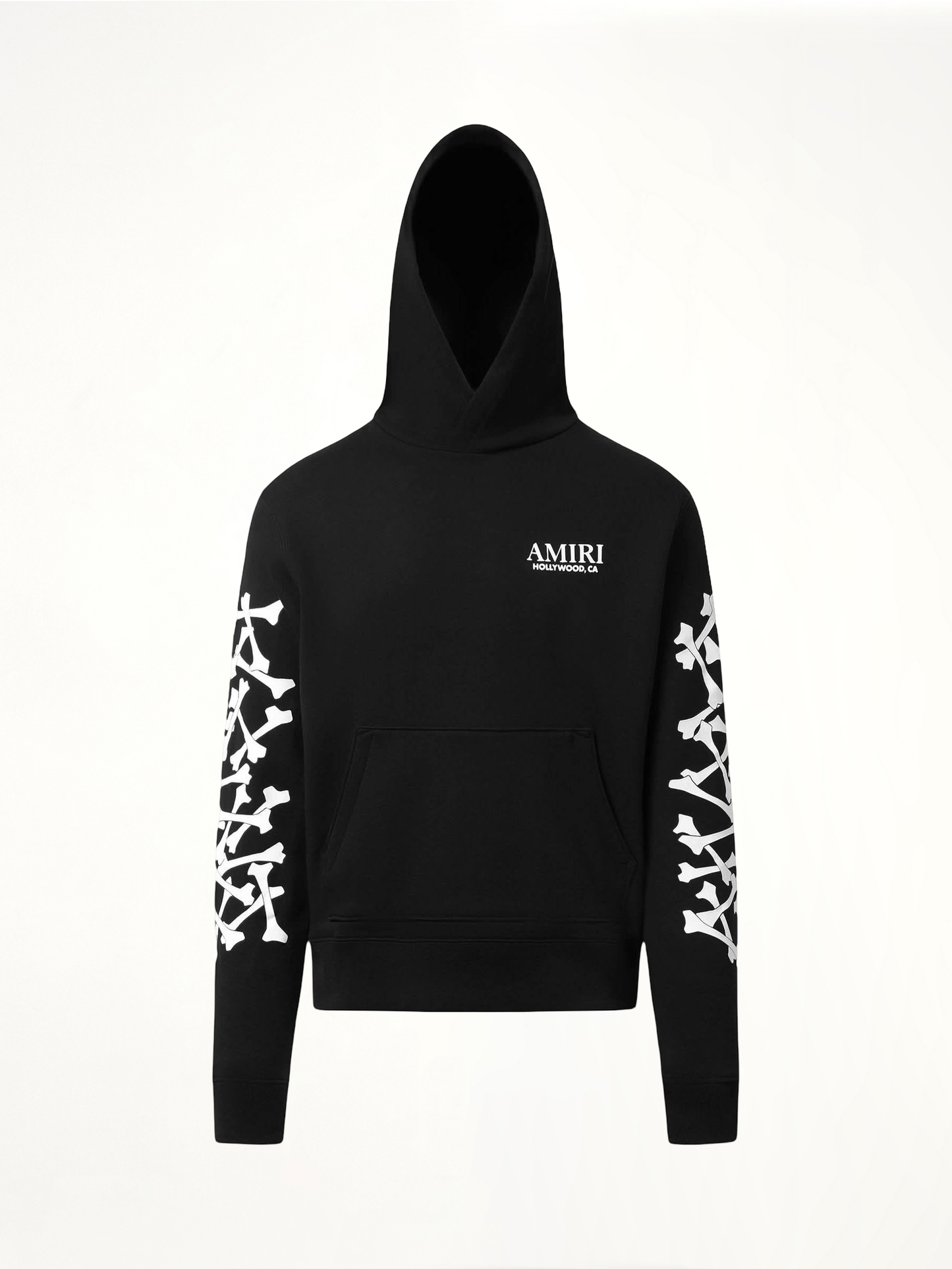 Bones Stacked Hoodie in Black
