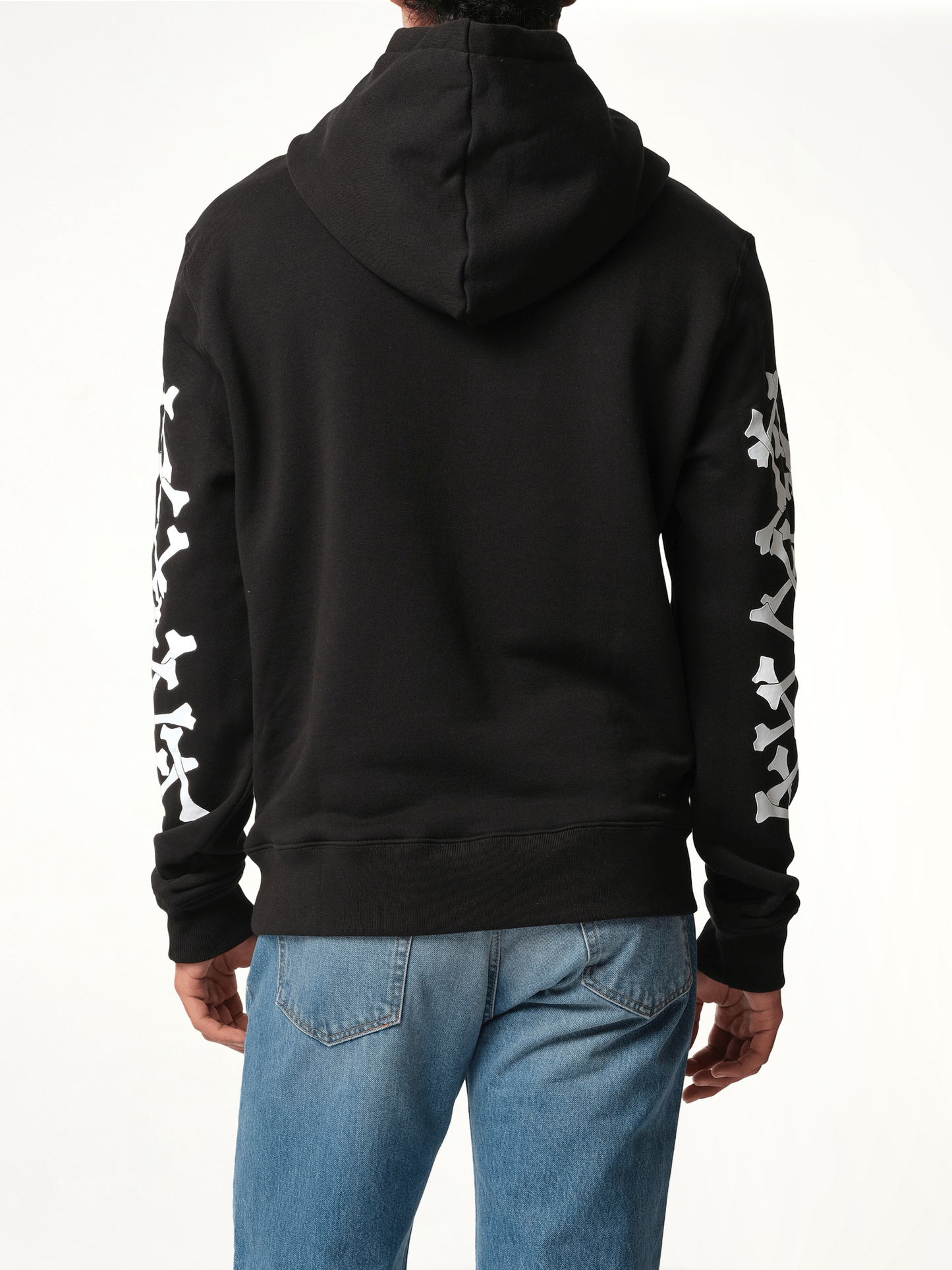 Bones Stacked Hoodie in Black