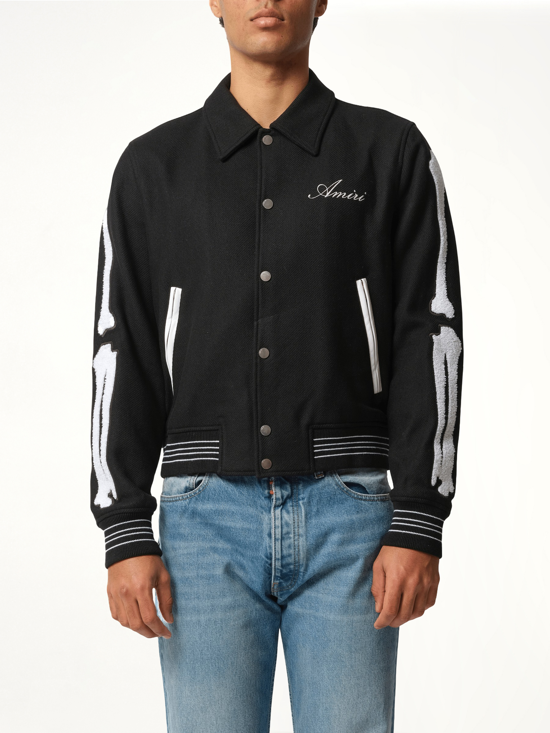 Bones Jacket in Black/White