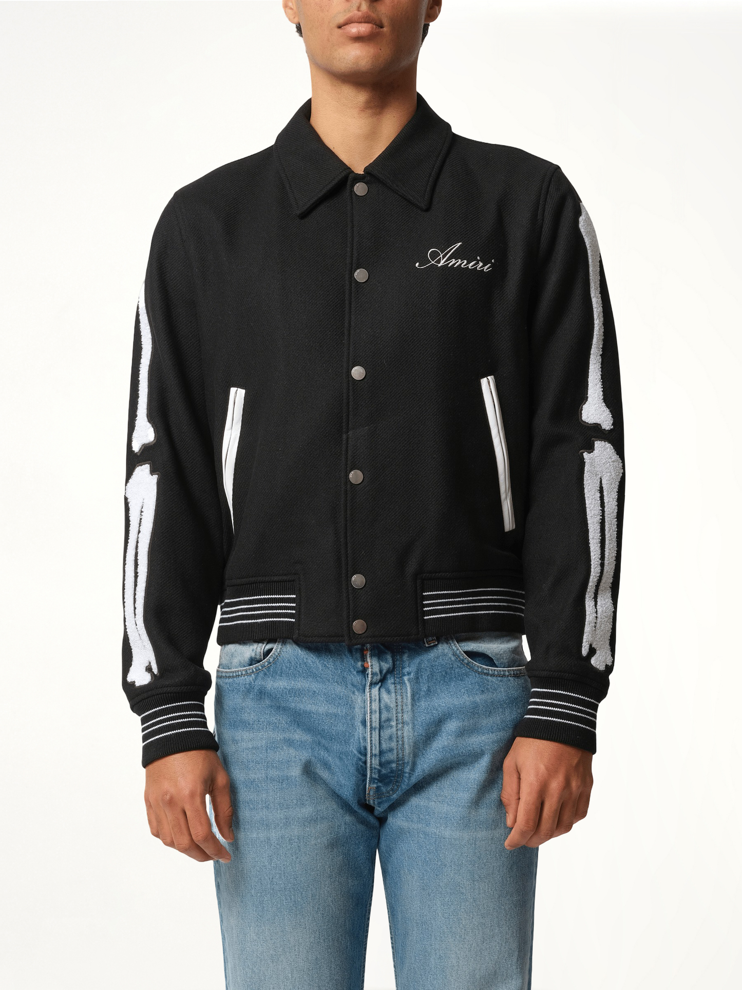 Bones Jacket in Black/White