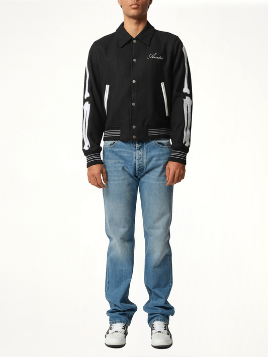 Bones Jacket in Black/White
