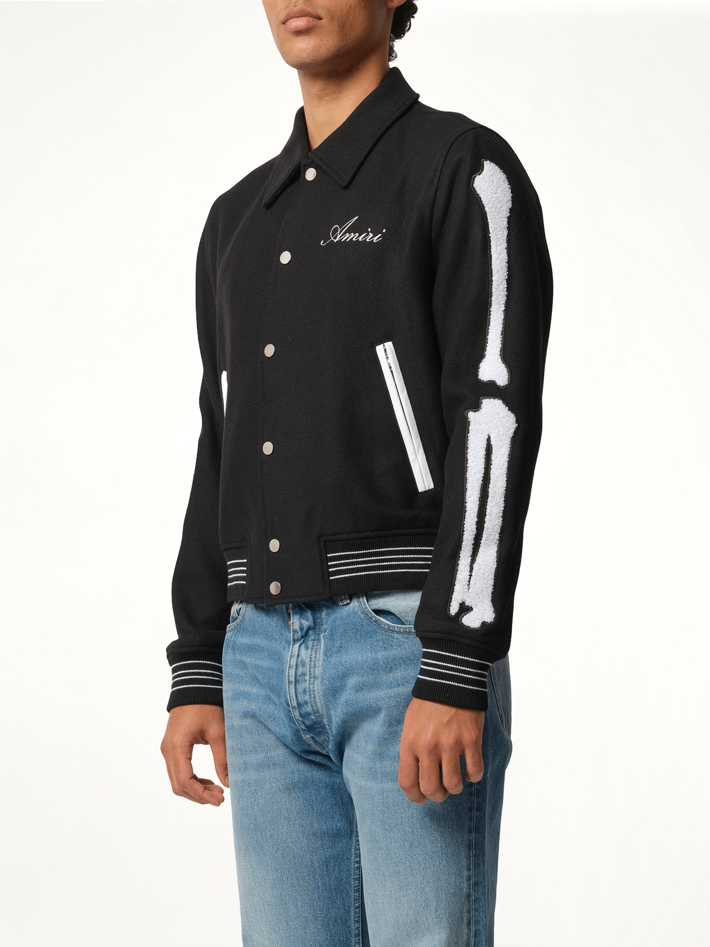 Bones Jacket in Black/White