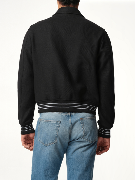 Bones Jacket in Black/White