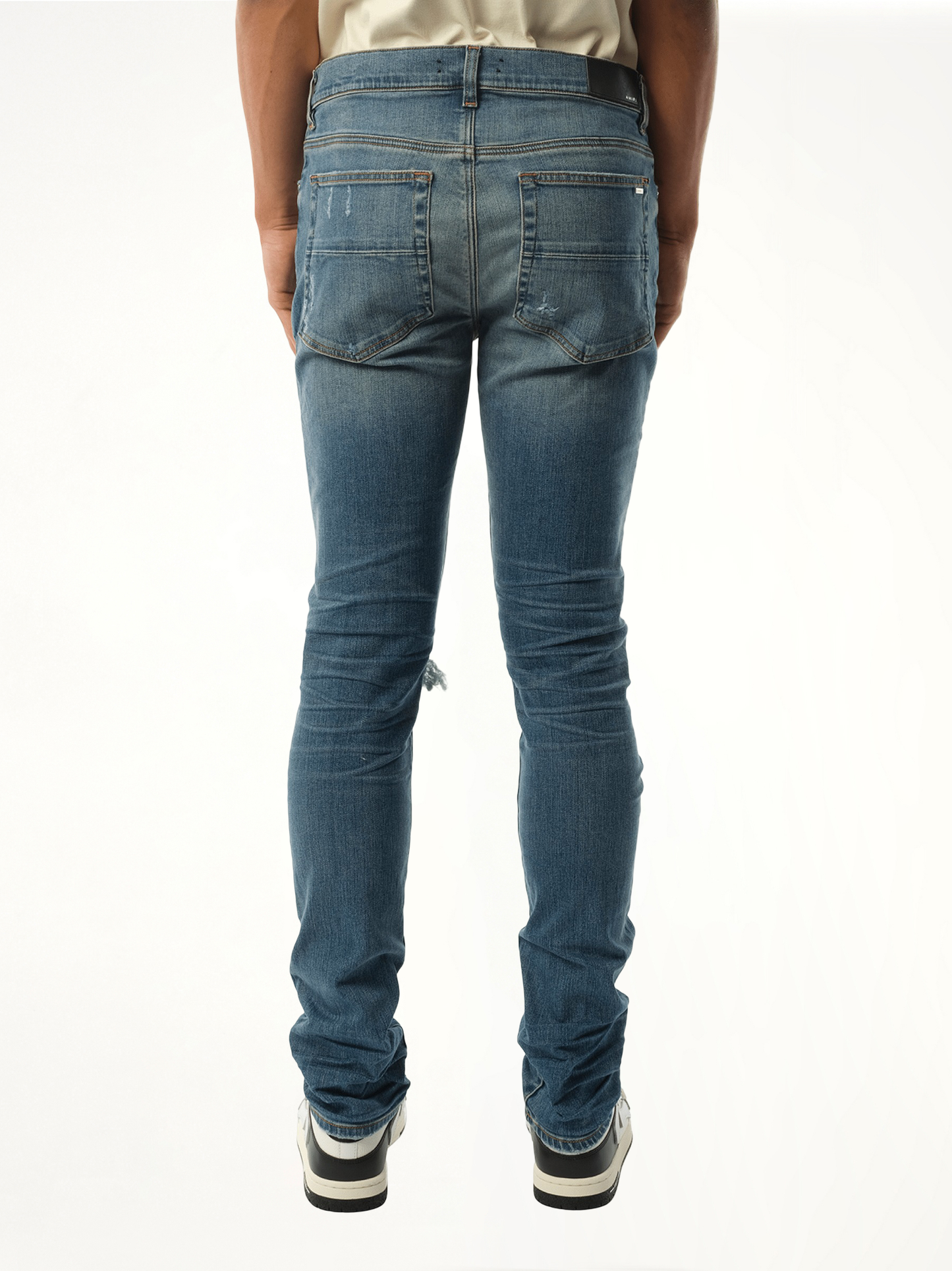 MX1 Distressed Jeans in Dark Indigo