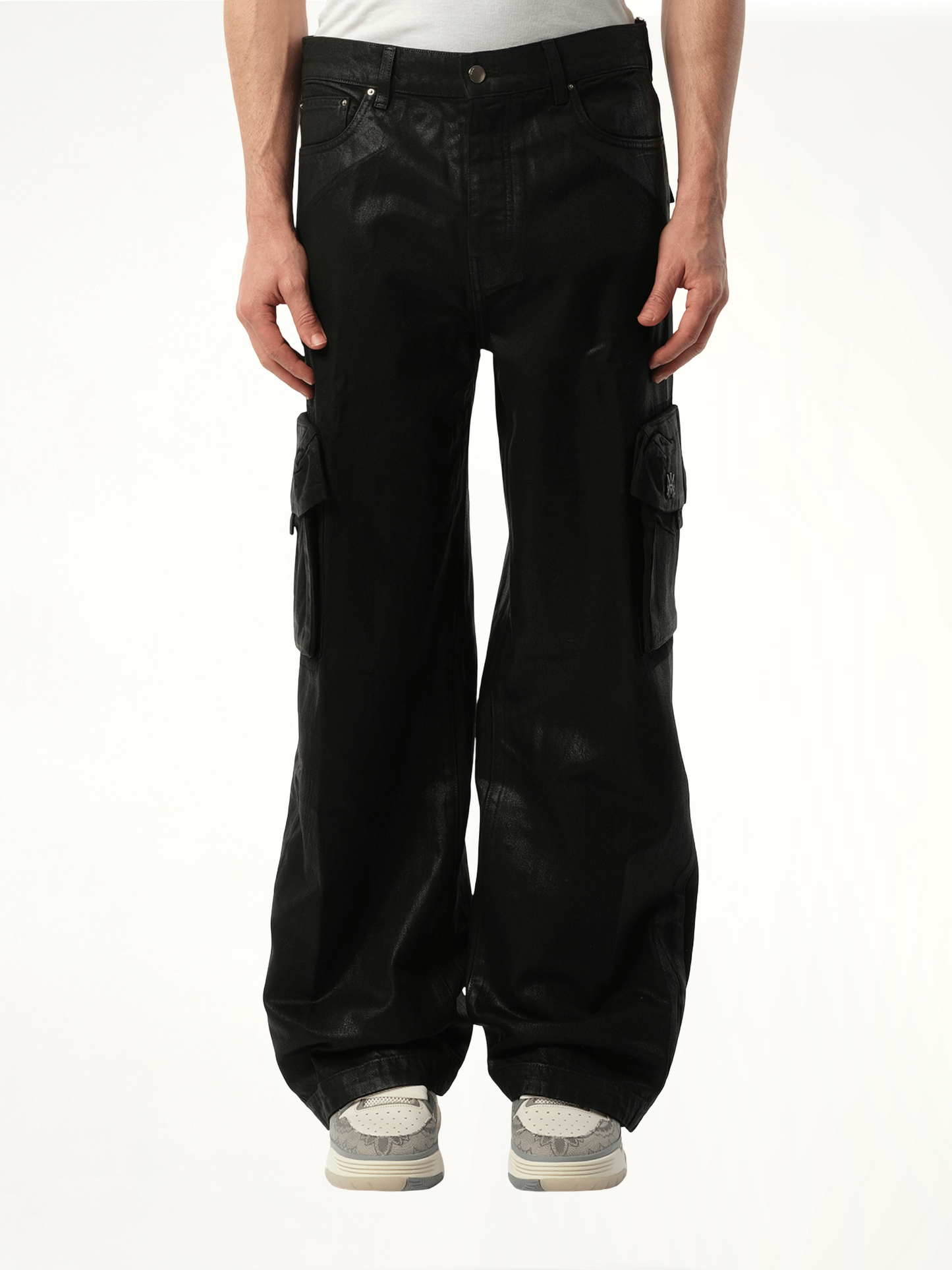 Wax M65 Baggy Cargo Pants in Black OD