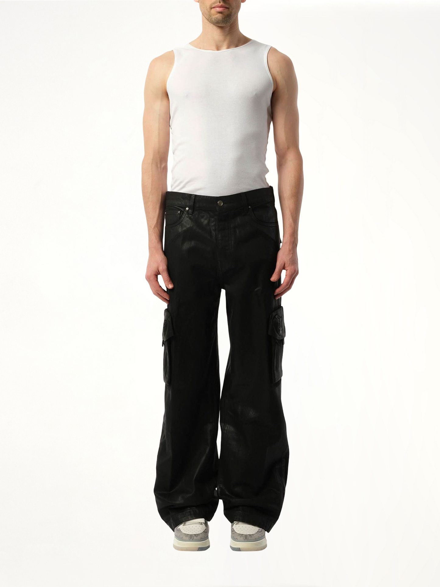 Wax M65 Baggy Cargo Pants in Black OD