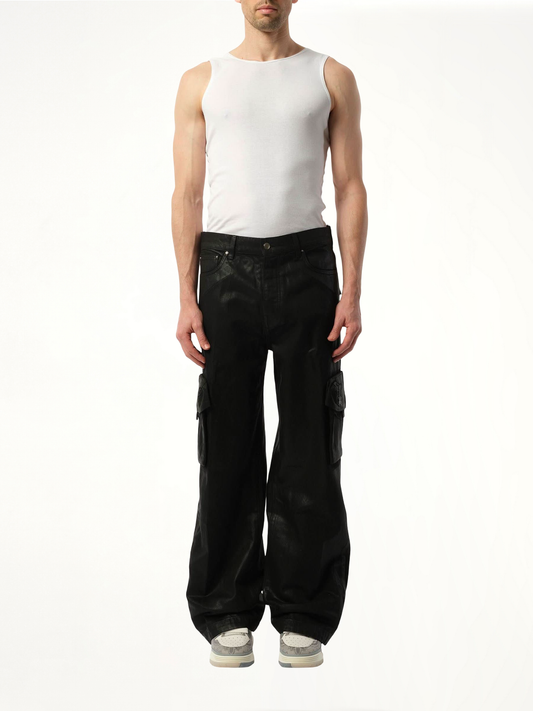 Wax M65 Baggy Cargo Pants in Black OD
