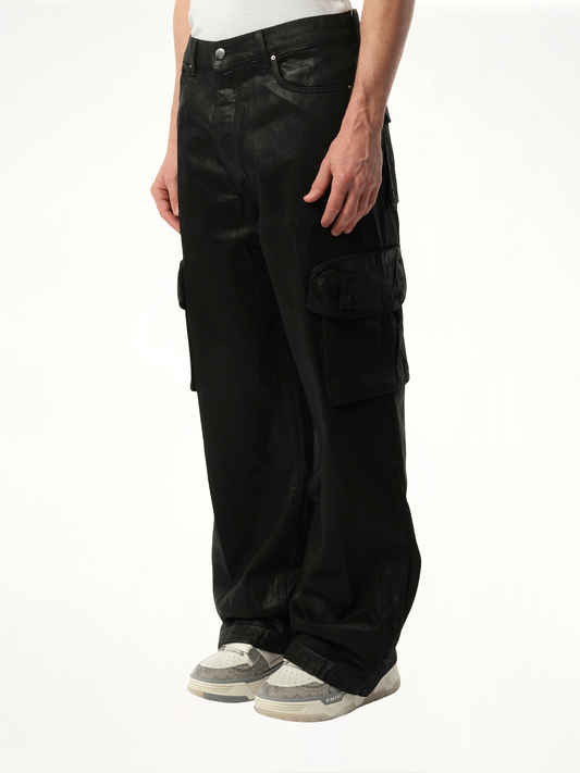 Wax M65 Baggy Cargo Pants in Black OD
