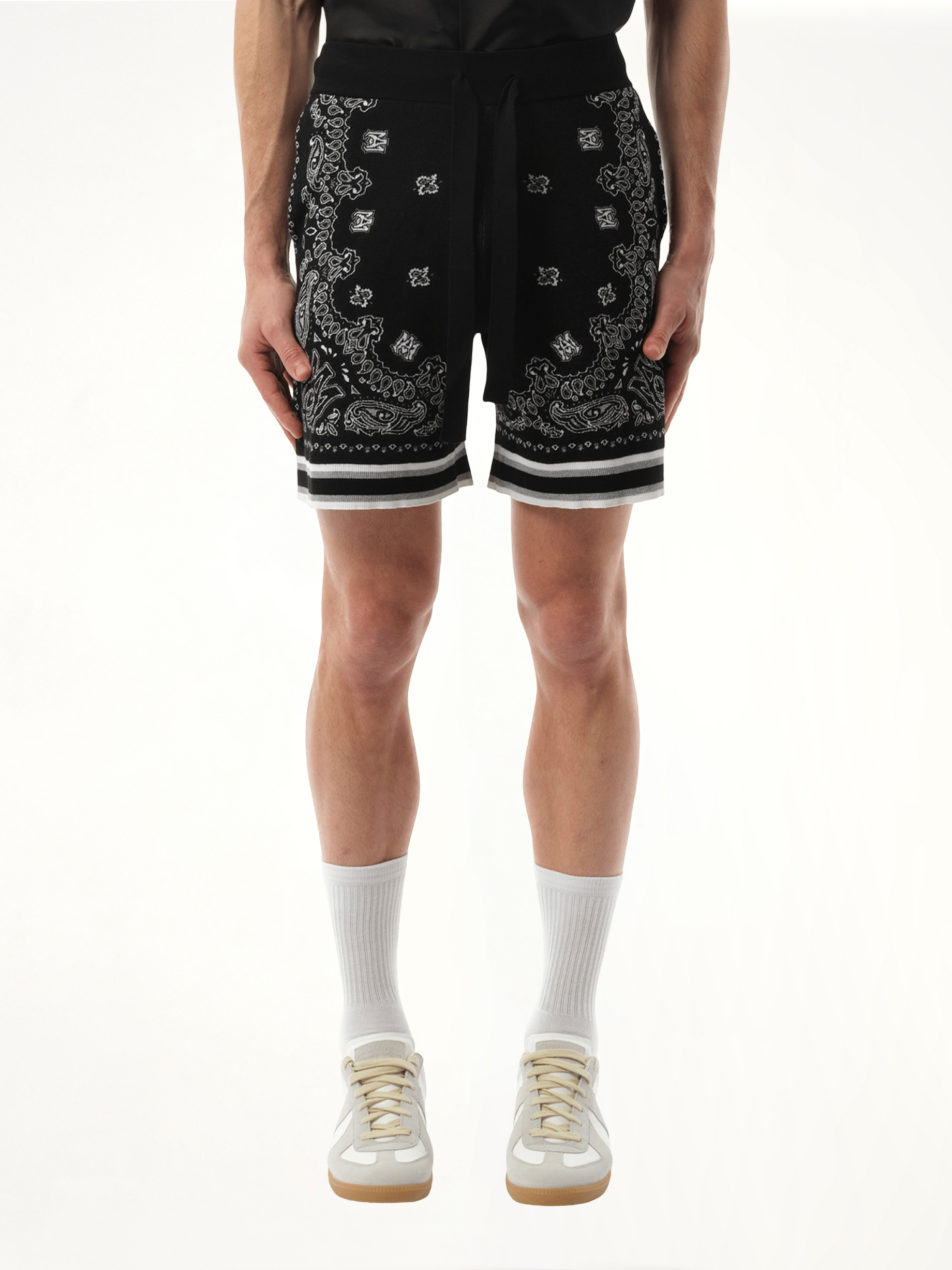 Bandana Shorts in Black/White