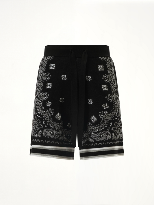 Bandana Shorts in Black/White