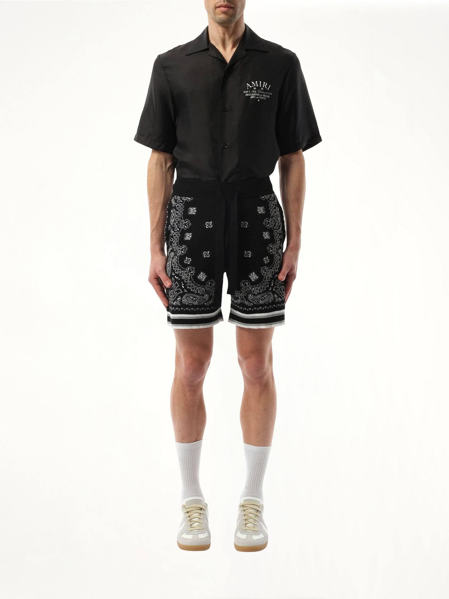 Bandana Shorts in Black/White