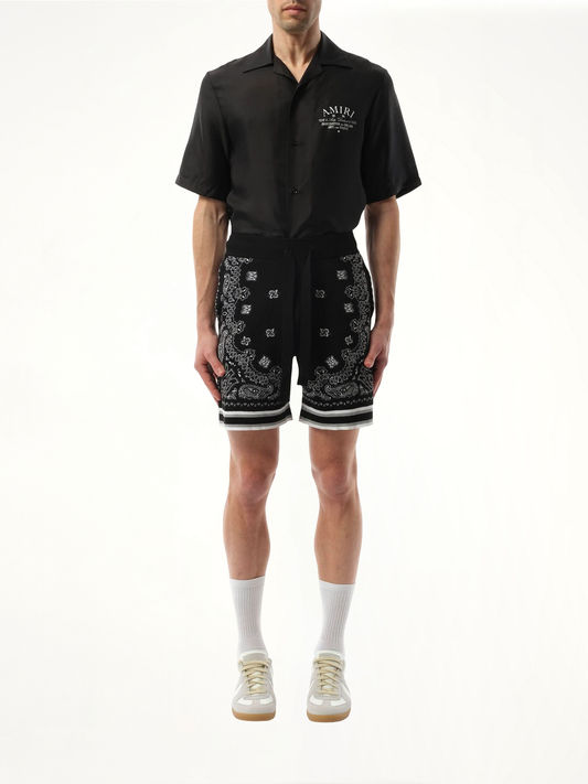 Bandana Shorts in Black/White