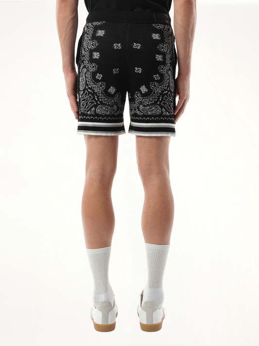 Bandana Shorts in Black/White