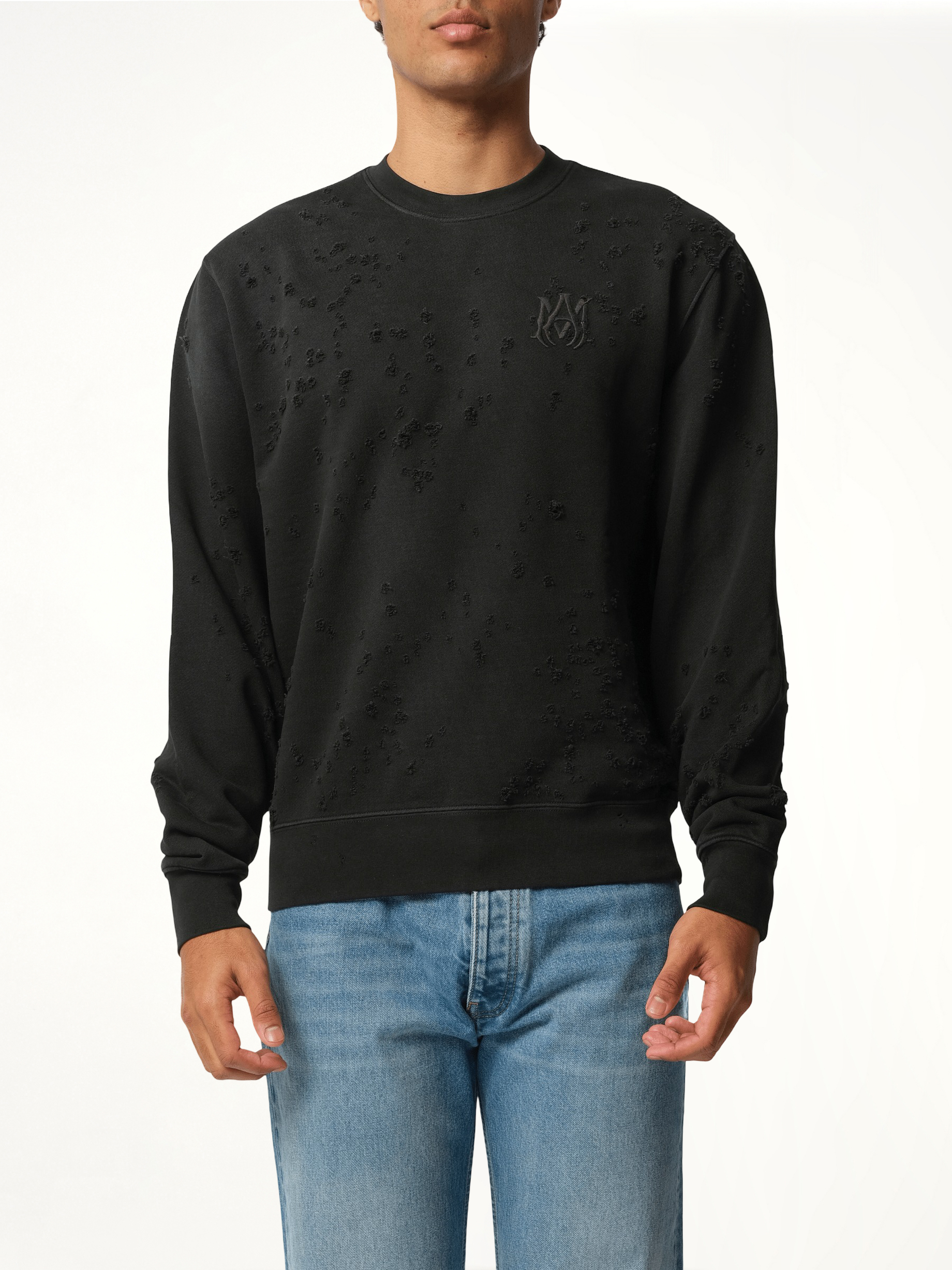 MA Shotgun Embroidered Sweatshirt in Black