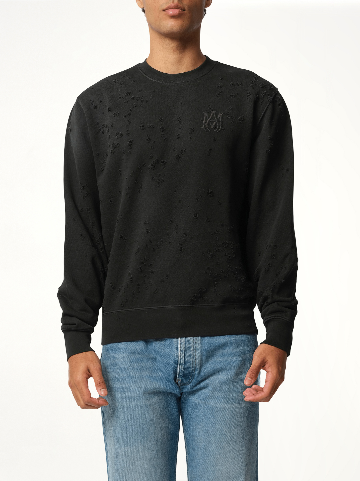 MA Shotgun Embroidered Sweatshirt in Black