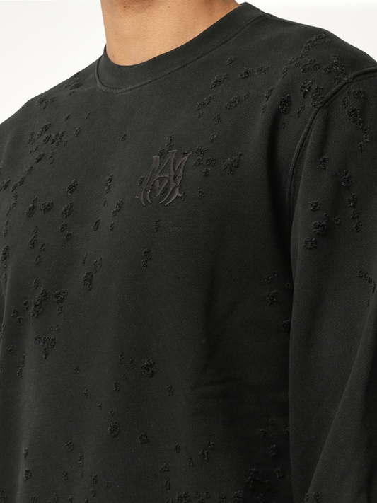 MA Shotgun Embroidered Sweatshirt in Black