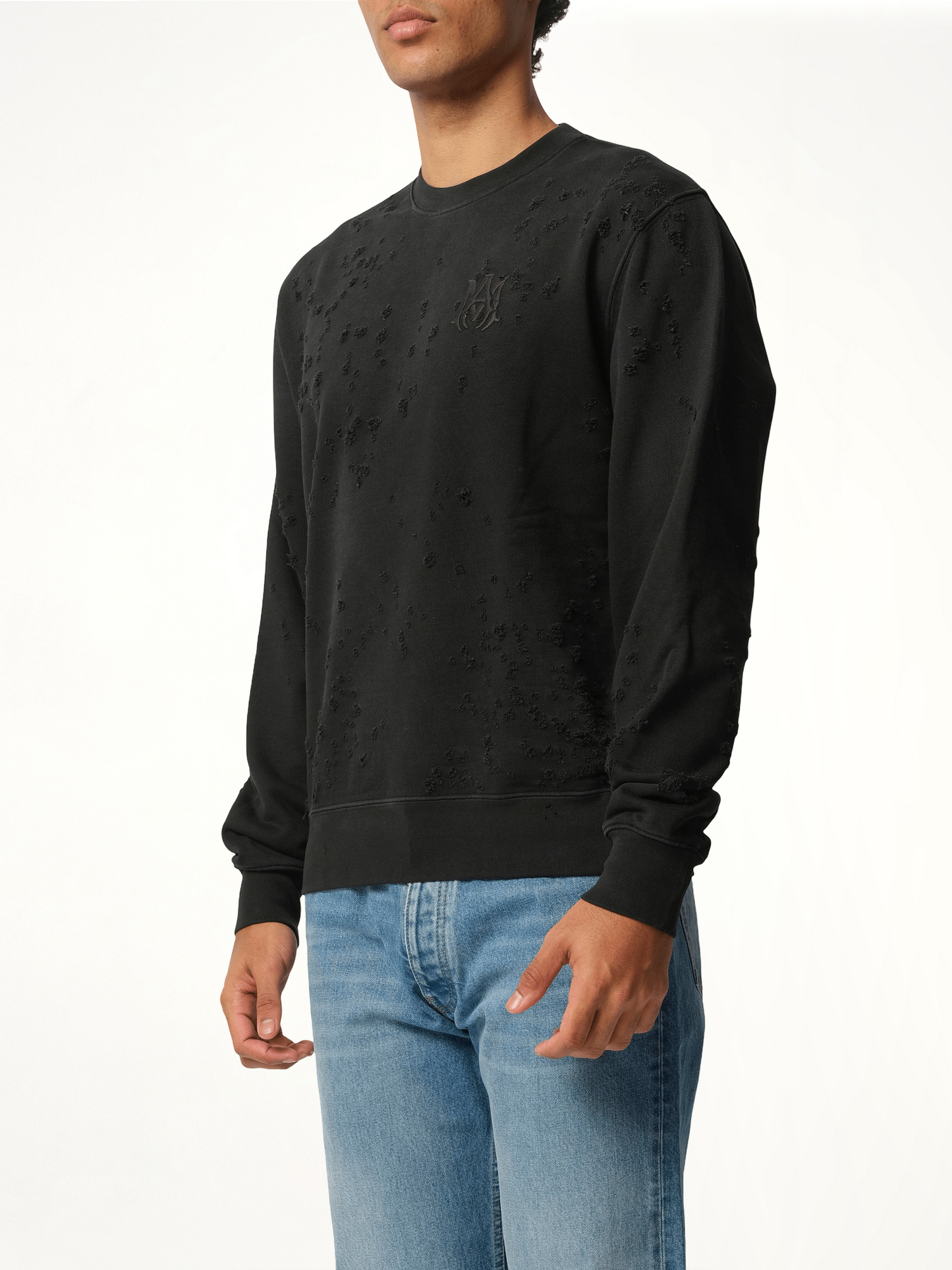 MA Shotgun Embroidered Sweatshirt in Black