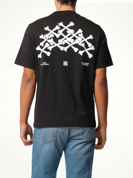 Bones Stacked T-Shirt in Black