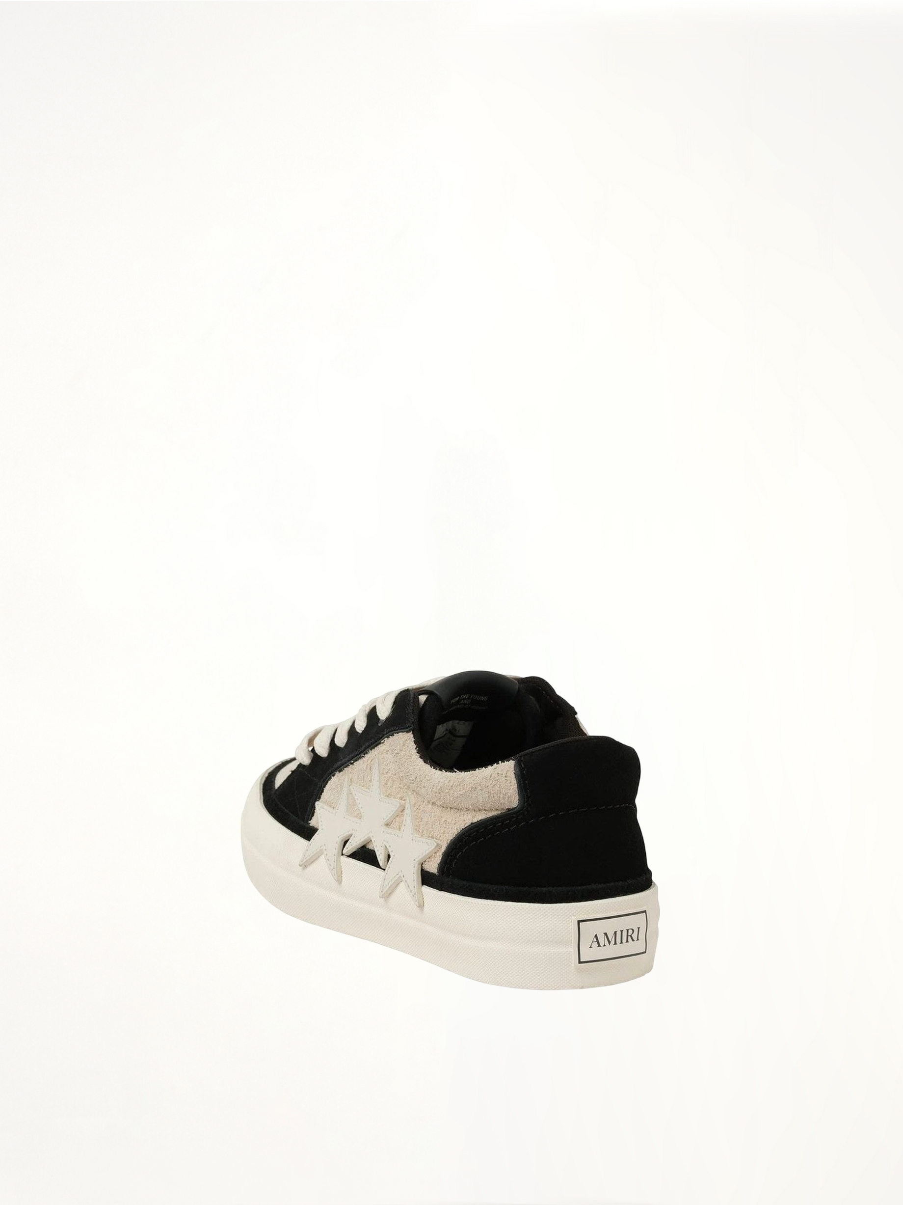 Sunset Skate Low Sneaker in Birch/Black Back View | AMIRI
