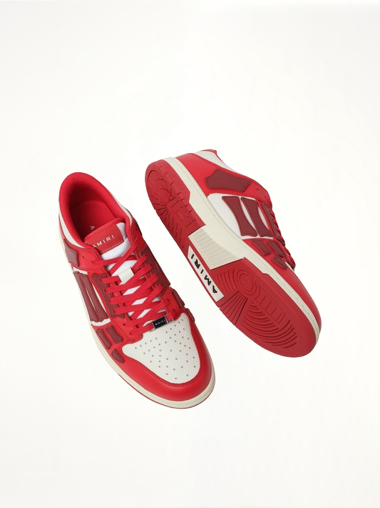 Skeleton Sneaker in Red/White