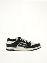 Skeleton Low Sneaker in Black/White Side View | AMIRI