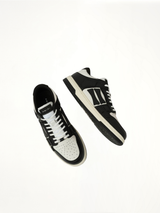 Skeleton Low Sneaker in Black/White Top View | AMIRI