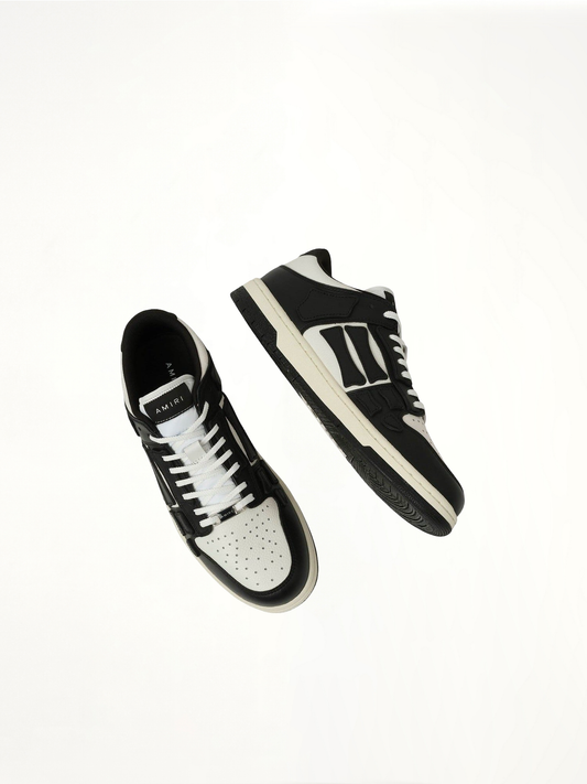Skeleton Low Sneaker in Black/White