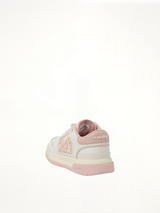 Classic Low Sneaker in White/Pink Back View | AMIRI