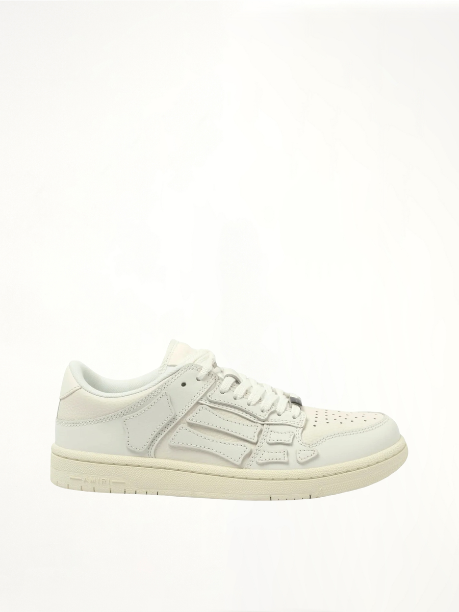 Skeleton Sneaker in White/Vintage Side View | AMIRI