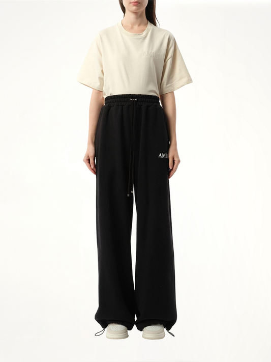 Core logo Flare Sweatpant in Black