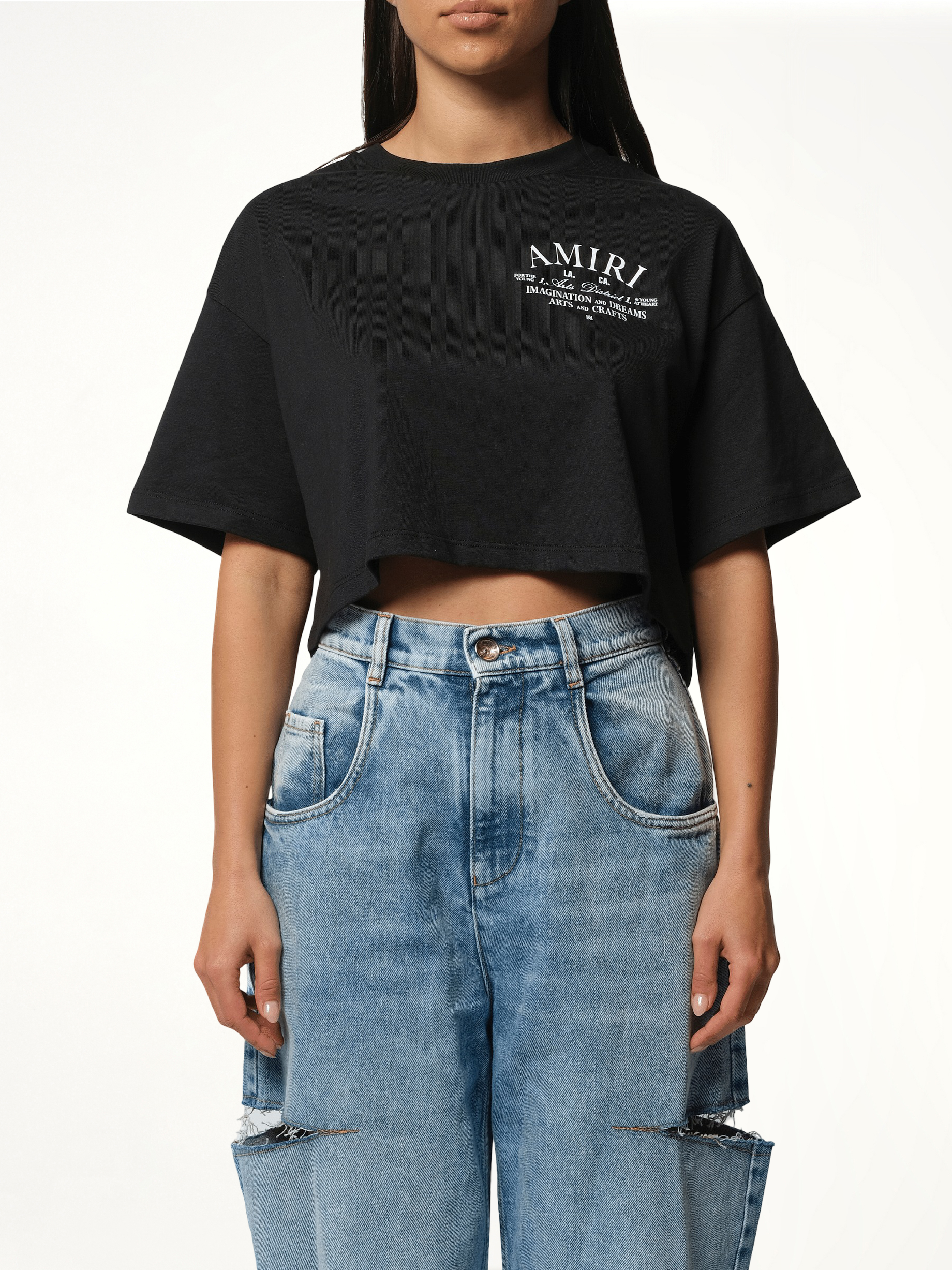 Arts District Cropped T-Shirt in Black