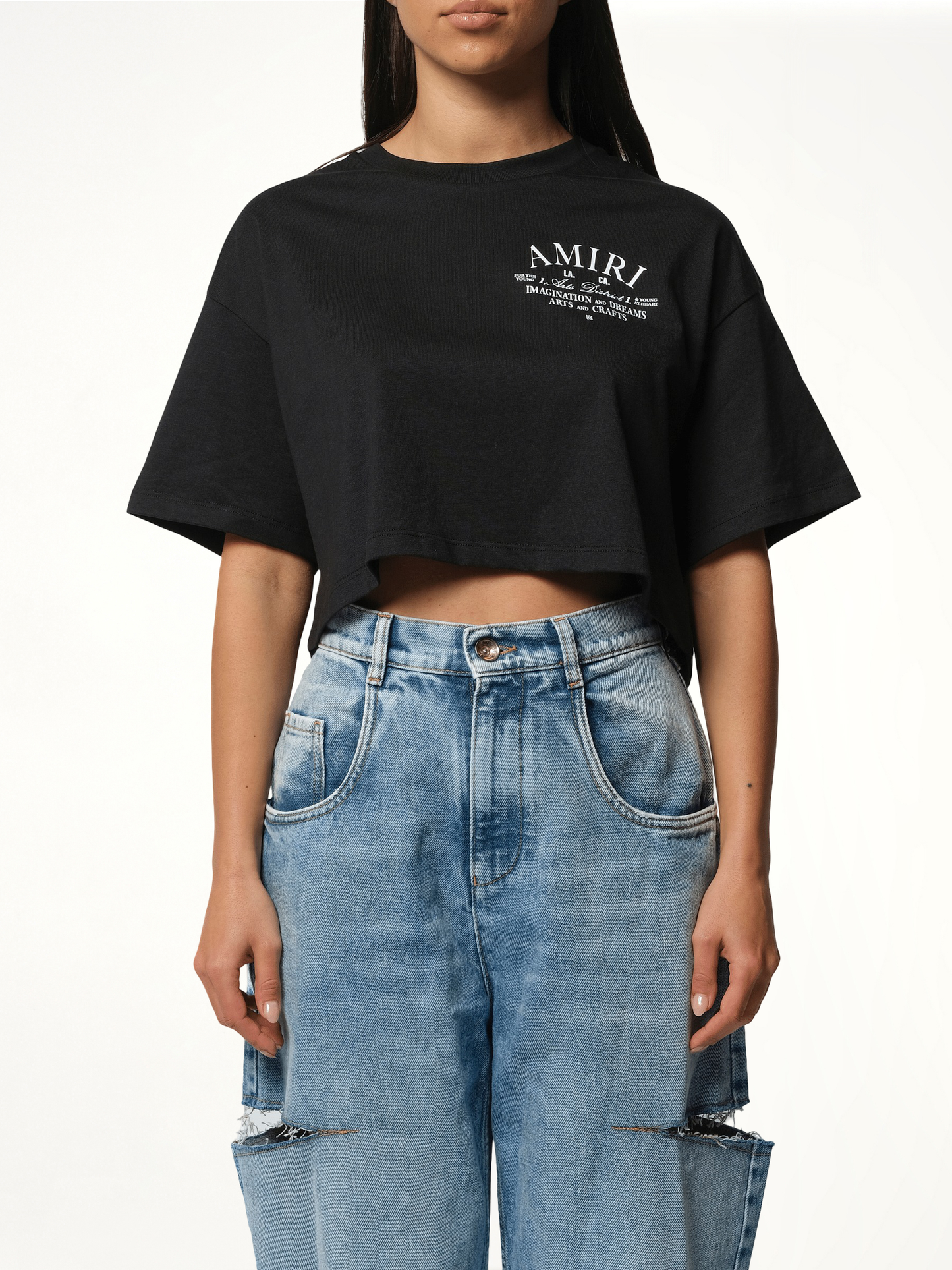 Arts District Cropped T-Shirt in Black