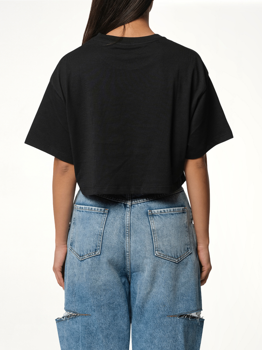 Arts District Cropped T-Shirt in Black