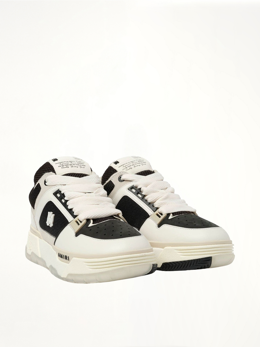 MA-1 Sneaker in Black/Alabaster Front View | AMIRI